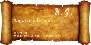 Magula Gábor névjegykártya