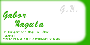 gabor magula business card